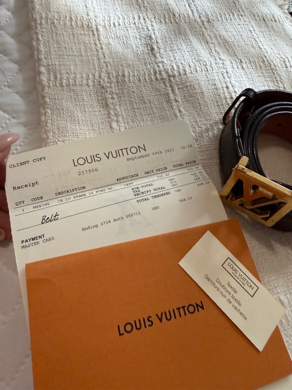 Louis Vuitton belt